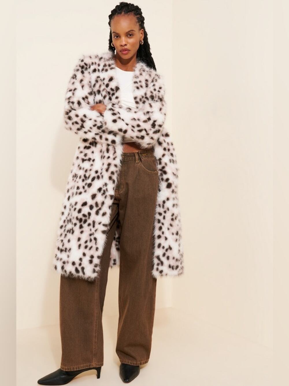Unreal Fur Halation Longline Faux-Fur Coat